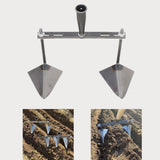 Maxbell Garden Hoe Triangle Head Transplanting Cutting Farming Loosening Garden Tool 30cm Double Head