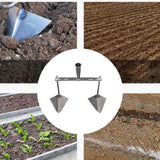 Maxbell Garden Hoe Triangle Head Transplanting Cutting Farming Loosening Garden Tool 30cm Double Head