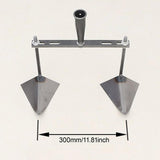 Maxbell Garden Hoe Triangle Head Transplanting Cutting Farming Loosening Garden Tool 30cm Double Head