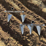 Maxbell Garden Hoe Triangle Head Transplanting Cutting Farming Loosening Garden Tool 30cm Double Head