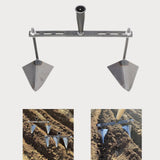 Maxbell Garden Hoe Triangle Head Transplanting Cutting Farming Loosening Garden Tool 40cm Double Head