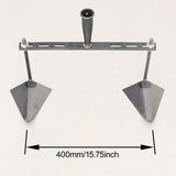 Maxbell Garden Hoe Triangle Head Transplanting Cutting Farming Loosening Garden Tool 40cm Double Head