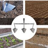 Maxbell Garden Hoe Triangle Head Transplanting Cutting Farming Loosening Garden Tool 50cm Three Head