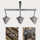 Maxbell Garden Hoe Triangle Head Transplanting Cutting Farming Loosening Garden Tool 50cm Three Head