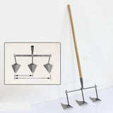 Maxbell Garden Hoe Triangle Head Transplanting Cutting Farming Loosening Garden Tool 50cm Three Head