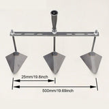 Maxbell Garden Hoe Triangle Head Transplanting Cutting Farming Loosening Garden Tool 50cm Three Head