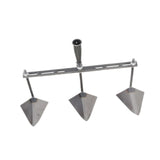 Maxbell Garden Hoe Triangle Head Transplanting Cutting Farming Loosening Garden Tool 50cm Three Head