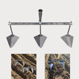 Maxbell Garden Hoe Triangle Head Transplanting Cutting Farming Loosening Garden Tool 60cm Three Head