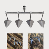 Maxbell Garden Hoe Triangle Head Transplanting Cutting Farming Loosening Garden Tool 60cm Four Head