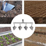 Maxbell Garden Hoe Triangle Head Transplanting Cutting Farming Loosening Garden Tool 60cm Four Head