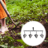 Maxbell Garden Hoe Triangle Head Transplanting Cutting Farming Loosening Garden Tool 60cm Four Head