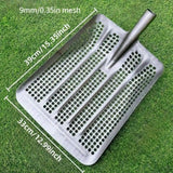 Maxbell Sifting Shovel Steel Professional Easy to Clean Portable Leaking Soil Shovel Upgraded round hole