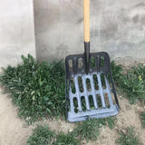 Maxbell Sifting Shovel Steel Professional Easy to Clean Portable Leaking Soil Shovel Long hole