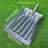 Maxbell Sifting Shovel Steel Professional Easy to Clean Portable Leaking Soil Shovel Regular round hole