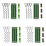 Maxbell Tree Stake Kit Easy to Install Accessories for Canopies Camping Tents Garden Black Light Green