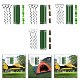 Maxbell Tree Stake Kit Easy to Install Accessories for Canopies Camping Tents Garden Black Light Green