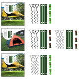 Maxbell Tree Stake Kit Easy to Install Accessories for Canopies Camping Tents Garden Black Light Green