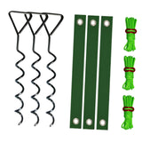Maxbell Tree Stake Kit Easy to Install Accessories for Canopies Camping Tents Garden Black Light Green