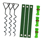 Maxbell Tree Stake Kit Easy to Install Accessories for Canopies Camping Tents Garden Black Light Green