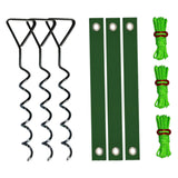 Maxbell Tree Stake Kit Easy to Install Accessories for Canopies Camping Tents Garden Black Light Green