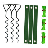 Maxbell Tree Stake Kit Easy to Install Accessories for Canopies Camping Tents Garden Black Light Green