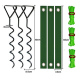 Maxbell Tree Stake Kit Easy to Install Accessories for Canopies Camping Tents Garden Black Light Green