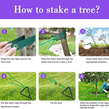 Maxbell Tree Stake Kit Easy to Install Accessories for Canopies Camping Tents Garden Silver Light Green