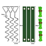 Maxbell Tree Stake Kit Easy to Install Accessories for Canopies Camping Tents Garden Silver Light Green