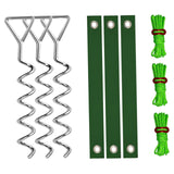 Maxbell Tree Stake Kit Easy to Install Accessories for Canopies Camping Tents Garden Silver Light Green