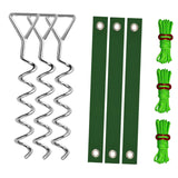 Maxbell Tree Stake Kit Easy to Install Accessories for Canopies Camping Tents Garden Silver Light Green