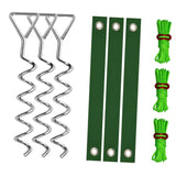Maxbell Tree Stake Kit Easy to Install Accessories for Canopies Camping Tents Garden Silver Light Green
