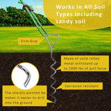 Maxbell Tree Stake Kit Easy to Install Accessories for Canopies Camping Tents Garden Silver Light Green