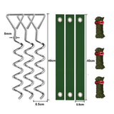 Maxbell Tree Stake Kit Easy to Install Accessories for Canopies Camping Tents Garden Silver Dark Green