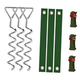 Maxbell Tree Stake Kit Easy to Install Accessories for Canopies Camping Tents Garden Silver Dark Green