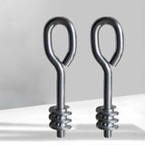 Maxbell 2Pcs Lifting Shoulder Eye Bolts Steel Iron Indoor Outdoor Canopy Ring Thread