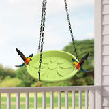 Maxbell Hanging Bird Feeder Sturdy Birds Water Station for Bird Watcher Outside Lawn Light Green
