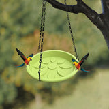 Maxbell Hanging Bird Feeder Sturdy Birds Water Station for Bird Watcher Outside Lawn Light Green