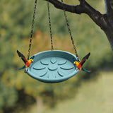 Maxbell Hanging Bird Feeder Sturdy Birds Water Station for Bird Watcher Outside Lawn Deep Blue