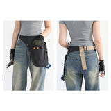 Maxbell Tool Belt Wear Resistant Portable Tool Pouch for Electrician Gardener Farmer Black
