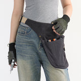 Maxbell Tool Belt Wear Resistant Portable Tool Pouch for Electrician Gardener Farmer Black