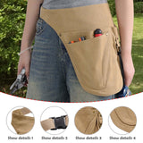 Maxbell Tool Belt Wear Resistant Portable Tool Pouch for Electrician Gardener Farmer Khaki