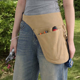 Maxbell Tool Belt Wear Resistant Portable Tool Pouch for Electrician Gardener Farmer Khaki