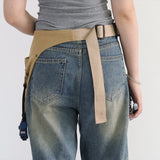 Maxbell Tool Belt Wear Resistant Portable Tool Pouch for Electrician Gardener Farmer Khaki