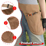 Maxbell Tool Belt Wear Resistant Portable Tool Pouch for Electrician Gardener Farmer Camel