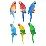 Maxbell Outdoor Parrot Figurine Tree Decor Bird Sculpture for Outside Lawn Landscape Left Red