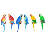 Maxbell Outdoor Parrot Figurine Tree Decor Bird Sculpture for Outside Lawn Landscape Left Red