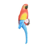 Maxbell Outdoor Parrot Figurine Tree Decor Bird Sculpture for Outside Lawn Landscape Left Red
