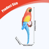 Maxbell Outdoor Parrot Figurine Tree Decor Bird Sculpture for Outside Lawn Landscape Left Red