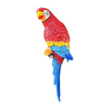 Maxbell Outdoor Parrot Figurine Tree Decor Bird Sculpture for Outside Lawn Landscape Right Red