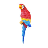 Maxbell Outdoor Parrot Figurine Tree Decor Bird Sculpture for Outside Lawn Landscape Right Red
